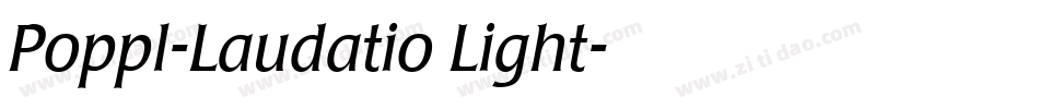 Poppl-Laudatio Light字体转换